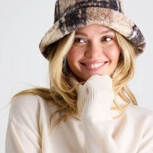 Lulus Harten Brown And Black Plaid Teddy Bucket Hat - Size One Size